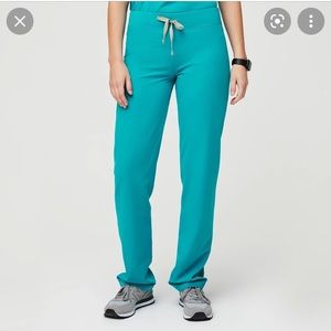 Figs Livingston scrub pants in limited edition teal